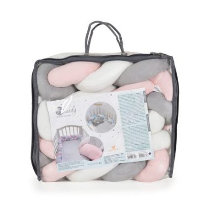 CANGAROO BRAIDY FONOTT FEJVÉDŐ 180CM PINK/SZÜRKE