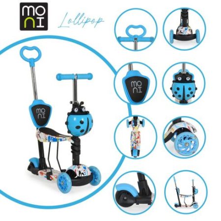 MONI LOLLIPOP ROLLER ÜLÉSSEL KATICÁS KÉK