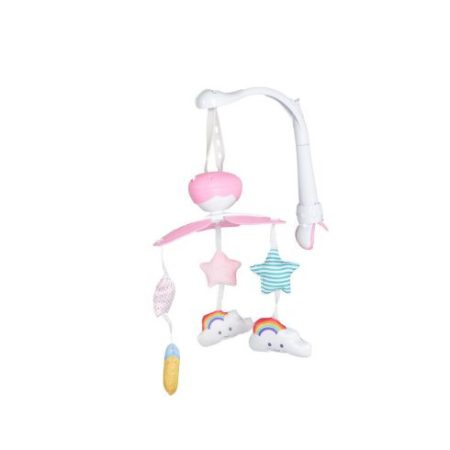 MOON ZENÉLŐ FORGÓ KISÁGYRA HOLDAS, TEXTIL/PLÜS