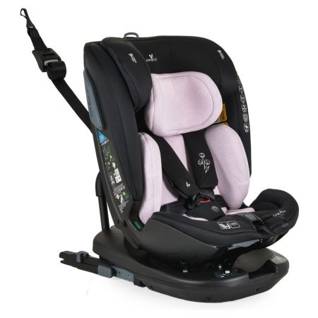CANGAROO GRAVITY I-SIZE AUTÓS ÜLÉS 40-150CM, SPS, FORGATHATÓ TALP, PAMUT HUZAT PINK