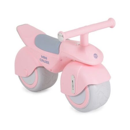 MINI CRUZE FUTÓBICIKLI, RÁÜLŐS JÁRGÁNY, KISMOTOR, ZENÉLŐ, ÓRIÁS KEREKEKKEL RÓZSASZÍN