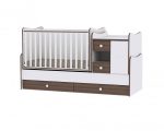   Lorelli MiniMax kombi ágy 72x190 - White & Walnut / Fehér & Dió