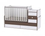   Lorelli Maxi plus kombi ágy 70x160 - White & Walnut / Fehér & Dió