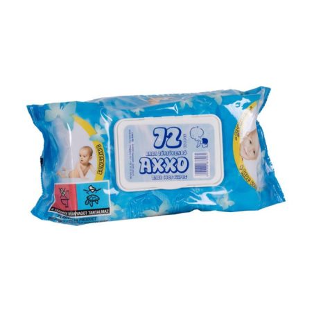 AXXO 72 db-os POP-UP kupakos babatörlőkendő- nedves törlőkendő - popsitörlő