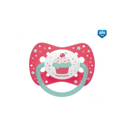 Canpol babies nyugtató cumi Cupcake - szilikon, szimmetrikus 