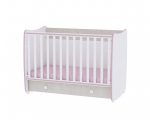   Lorelli Dream kiságy 60x120 - White & Pink Crossline / Fehér & Pink csíkozás