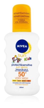 Nivea naptej KIDS sensitive, F50+ p.spray, 200 ml