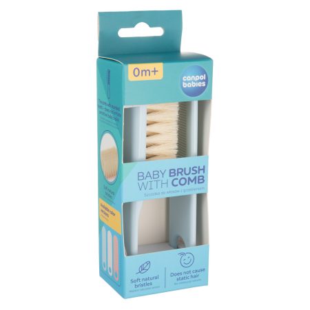 Canpol babies Hajkefe és fésű puha természetes sörtével