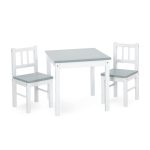 Klups Joy kisasztal + 2 db szék - fehér & szürke