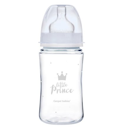 Canpol babies Antikólikás széles cumisüveg EasyStart 240 ml 3hó+ Royal baby