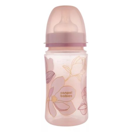 Canpol babies Anti-kólikás cumisüveg, EasyStart, GOLD, 240 ml - pink
