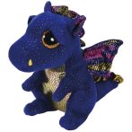   Plüss játék - fekete Beanie Boos, Saffire sárkány, 15 cm