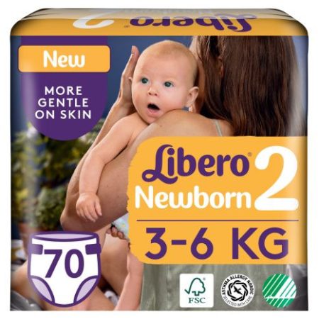 LIBERO NEWBORN PELENKA, MÉRET: 2, 3-6 KG, 70 DB