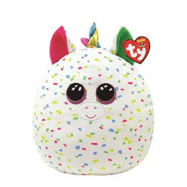 Ty Squishy Beanies párna alakú plüss figura HARMONIE, 30 cm - pöttyös unikornis