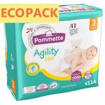 Pommette Agility Dry Eco Pack pelenka 3-as, 4-9 kg, 114 db