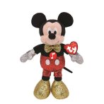   Beanie Babies plüss figura MICKEY ÉS MINNIE, 20 cm - csillogós Mickey hangga