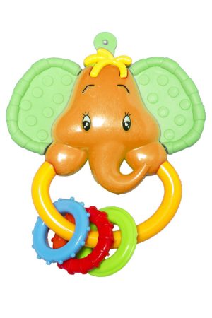 BabyBruin Elefánt csörgő rágókás füllel