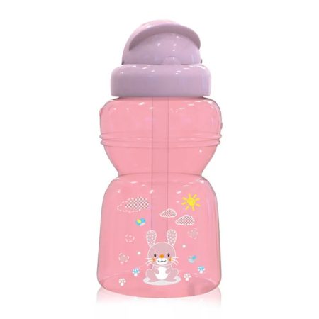 Baby Care Állatos sport itató szívószállal - Blush Pink