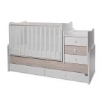 Lorelli Maxi Plus kombi ágy 70x160 - Trio White/Ligh Oak Lorelli Maxi Plus kombi ágy 70x160 - Trio White/Ligh Oak