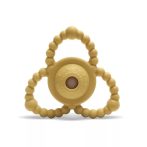 Lorelli Természetes szilikon csörgő-rágóka - Yellow