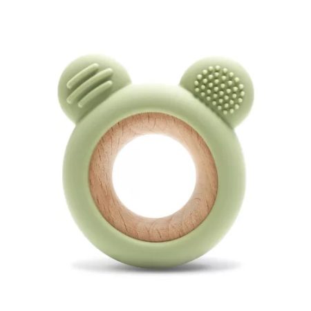 Lorelli Maci szilikon és bükkfa rágóka - Fresh Green Cikkszám:  59090