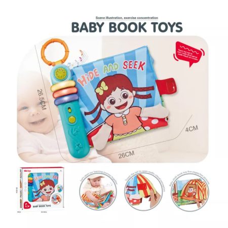 Chipolino Zenélő és világító textilkönyv, Bújocska Chipolino Zenélő és világító textilkönyv, Bújocska