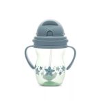   Baby Care szívószálas itató fogantyúval 275ml - Blue/Green