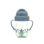   Baby Care szívószálas itató fogantyúval 275ml - Blue/Green