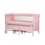   Chipolino Relax multifunkciós utazóágy - Pink Marshmellow Linen