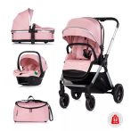 Chipolino Euphoria 3 az 1-ben újszülött babakocsi - Powder pink Chipolino Euphoria 3 az 1-ben újszülött babakocsi - Powder pink