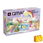   QMAN 32019 - Unicornisos medence építőjáték - 100% kompatibilis minden más kedvelt márkával