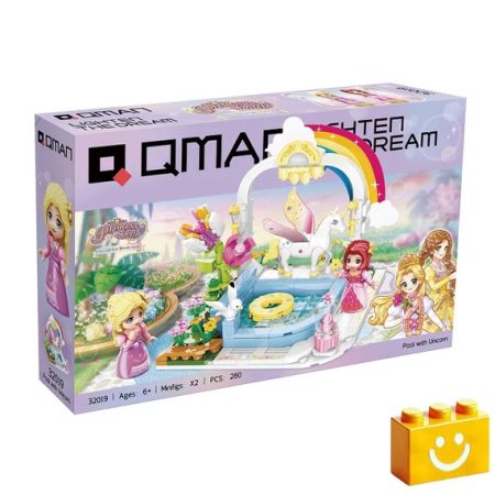 QMAN 32019 - Unicornisos medence építőjáték - 100% kompatibilis minden más kedvelt márkával QMAN 32019 - Unicornisos medence építőjáték - 100% kompatibilis minden más kedvelt márkával