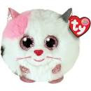 Ty Beanie Balls: Muffin a fehér macska plüssfigura - 8 cm