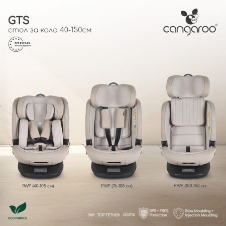 GTS PRÉMIUM AUTÓS ÜLÉS 40-150CM SPS, 360FOKBAN FORGATHATÓ BÉZS GTS PRÉMIUM AUTÓS ÜLÉS 40-150CM SPS, 360FOKBAN FORGATHATÓ BÉZS