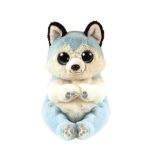 Ty Beanie Bellies plüss figura THUNDER, 15 cm - kék husky