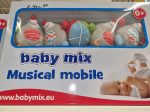   Baby Mix Zenélő forgó utazóágyra, babaágyra (macibabák)