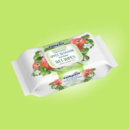 Ultra kompakt almavirág nedves törlőkendő