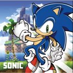   Sonic a sündisznó Island kéztörlő, arctörlő, törölköző 30x30cm