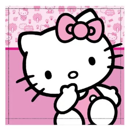 Hello Kitty Cutie kéztörlő, arctörlő, törölköző 30x30cm Hello Kitty Cutie kéztörlő, arctörlő, törölköző 30x30cm