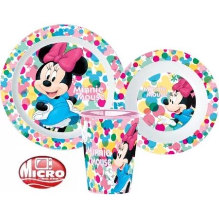 Disney Minnie étkészlet, micro műanyag szett Disney Minnie étkészlet, micro műanyag szett