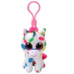   TY BOOS plüss figura HARMONIE, Clip 8,5 cm - pöttyös unikornis