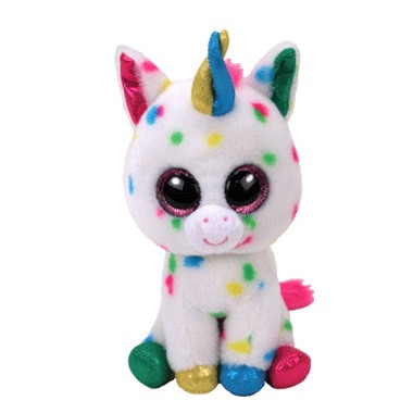 BOOS plüss figura HARMONIE, 15 cm - pöttyös unikornis