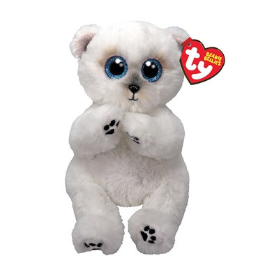 Ty Beanie Bellies WUZZY, 15 cm - white bear