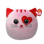   Ty Squishy Beanies párna alakú plüss figura FLIRT, 22 cm - rózsaszín macska 
