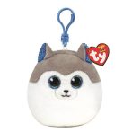 TY Squishy Beanies plüss figura SLUSH, Clip 8,5 cm - husky