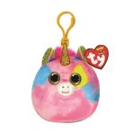   TY Squishy Beanies plüss figura FANTASIA, Clip 8,5 cm -sokszínű unikornis