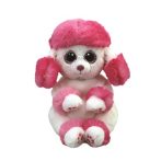   Ty Beanie Bellies plüss figura HEARTLY, 15 cm - rózsaszín/fehér pudli