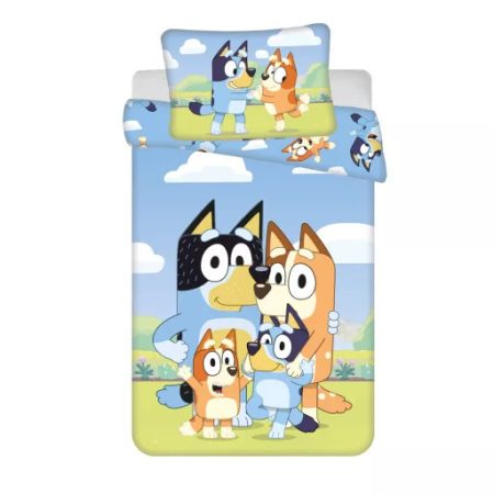 Bluey Happy Family gyerek, ovis ágyneműhuzat 100×135cm, 40×60 cm Bluey Happy Family gyerek, ovis ágyneműhuzat 100×135cm, 40×60 cm