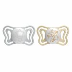   Physio Forma® Light Glow 6-16hó éjszakai cumi 2db foszforeszkálós karimával  AJÁNLOTT KOR: 6H +