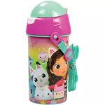  Gabi babaháza Color Fade műanyag szívószálas kulacs akasztóval 500 ml 